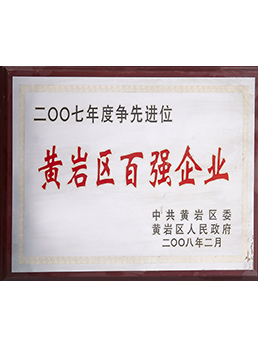 2007年度黄岩区百强企业